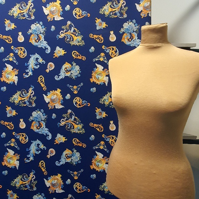 Neopreenkangas, sinisekirju, Versace, laius 154 cm