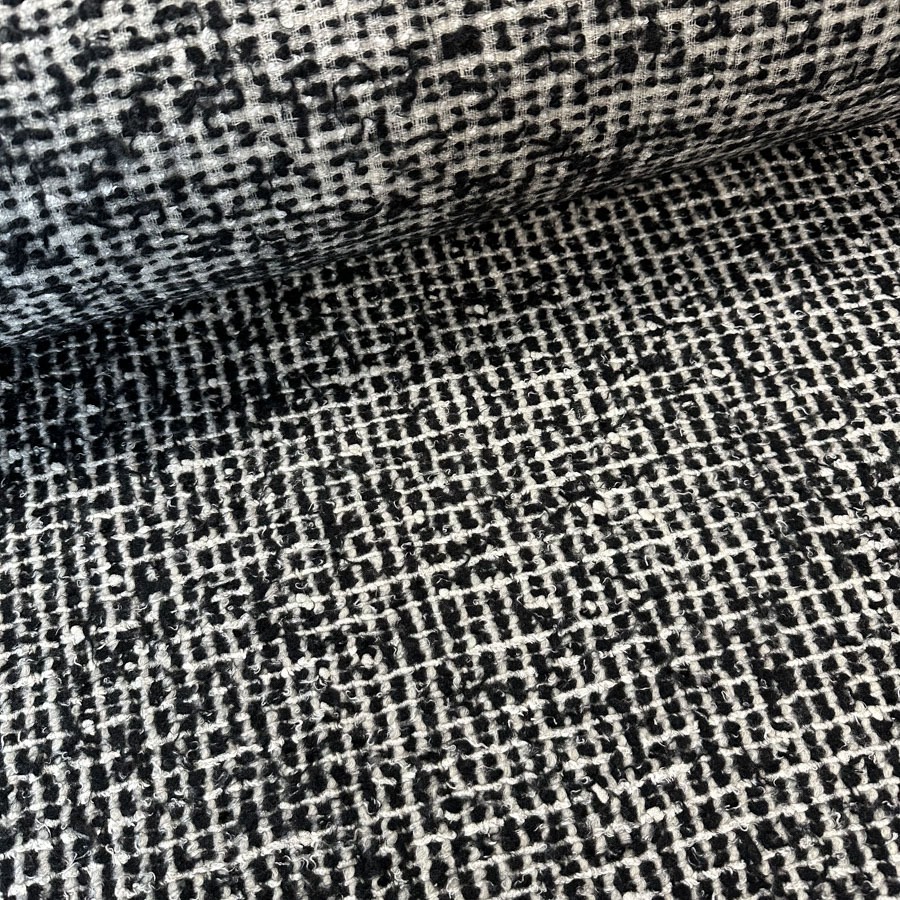 Villane bukleekangas, musta-valgega, paksem, laius 150cm