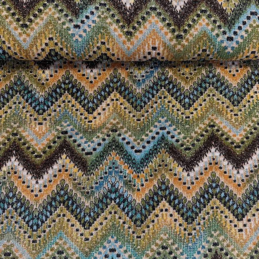 Trikotaažkangas, rohelisekirju metallikuga, laius 148 cm