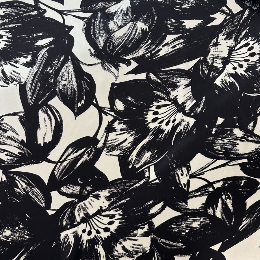 Siid, naturaalvalgel must suurem lill, laius