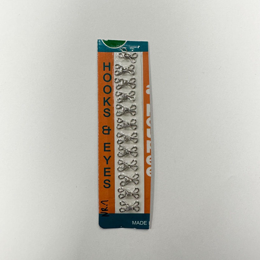  Haagid õmmeldavad nr. 1, kompl./12tk., roostevabast terasest