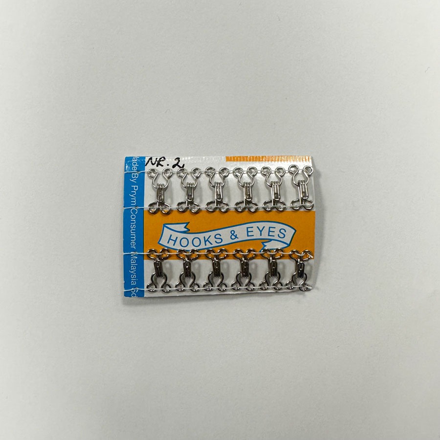  Haagid õmmeldavad nr. 2, kompl./12tk., roostevabast terasest