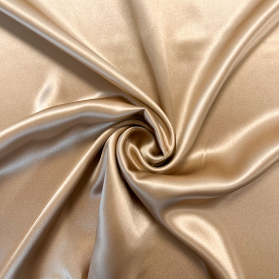 Siid satiin, kuldbeež, laius 137 cm