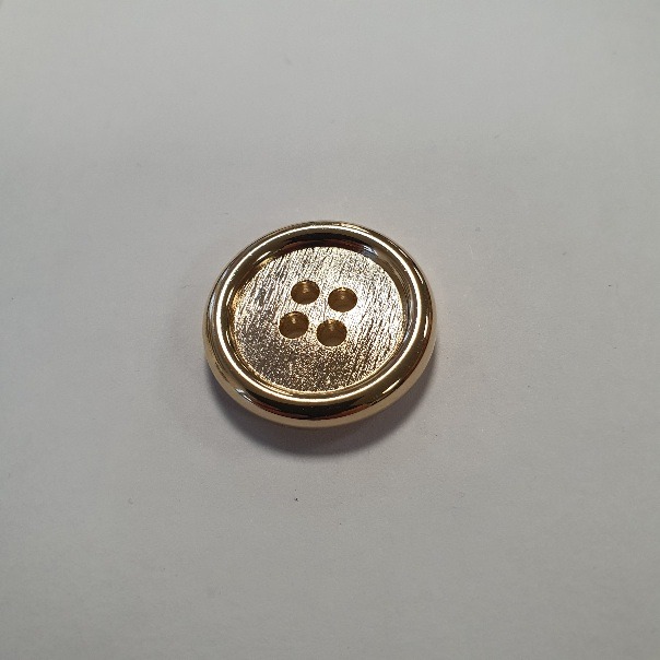 Nööp metallist, kuldne, 25mm