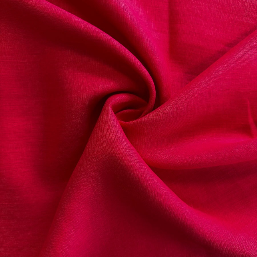 Linane kangas, vaarikapunane, laius 138 cm