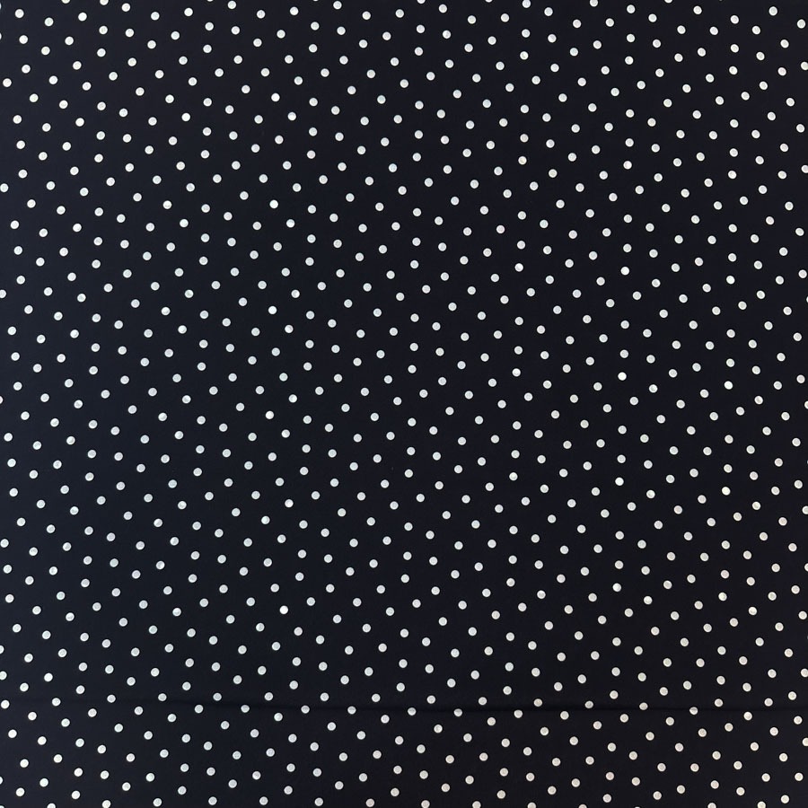 Siidkrepp kleidiriie, tumesinisel valge täpimuster, laius 