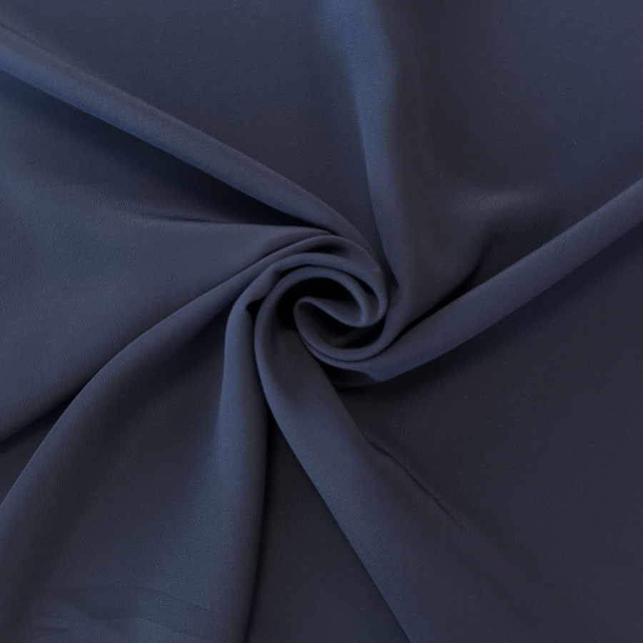 Siidkrepp tumesinine, laius 135 cm