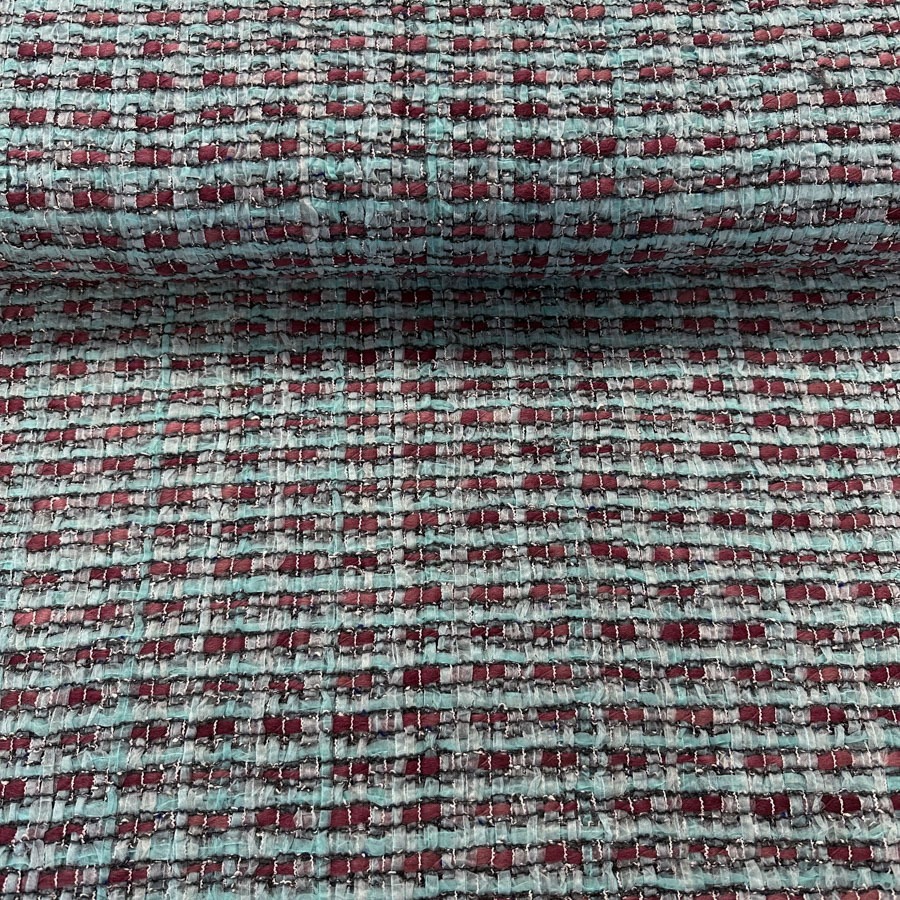 Põimitud Chanel,  sininise ja vanaroosaga, laius 145 cm