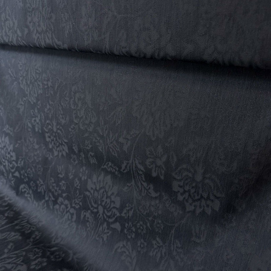 žakaarkoeline kangas, lillemustriga, tumehall, laius 148cm