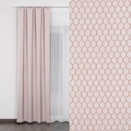 Külgkardinakangas kärjemuster, 002 hele vanaroosa, l. 150cm.