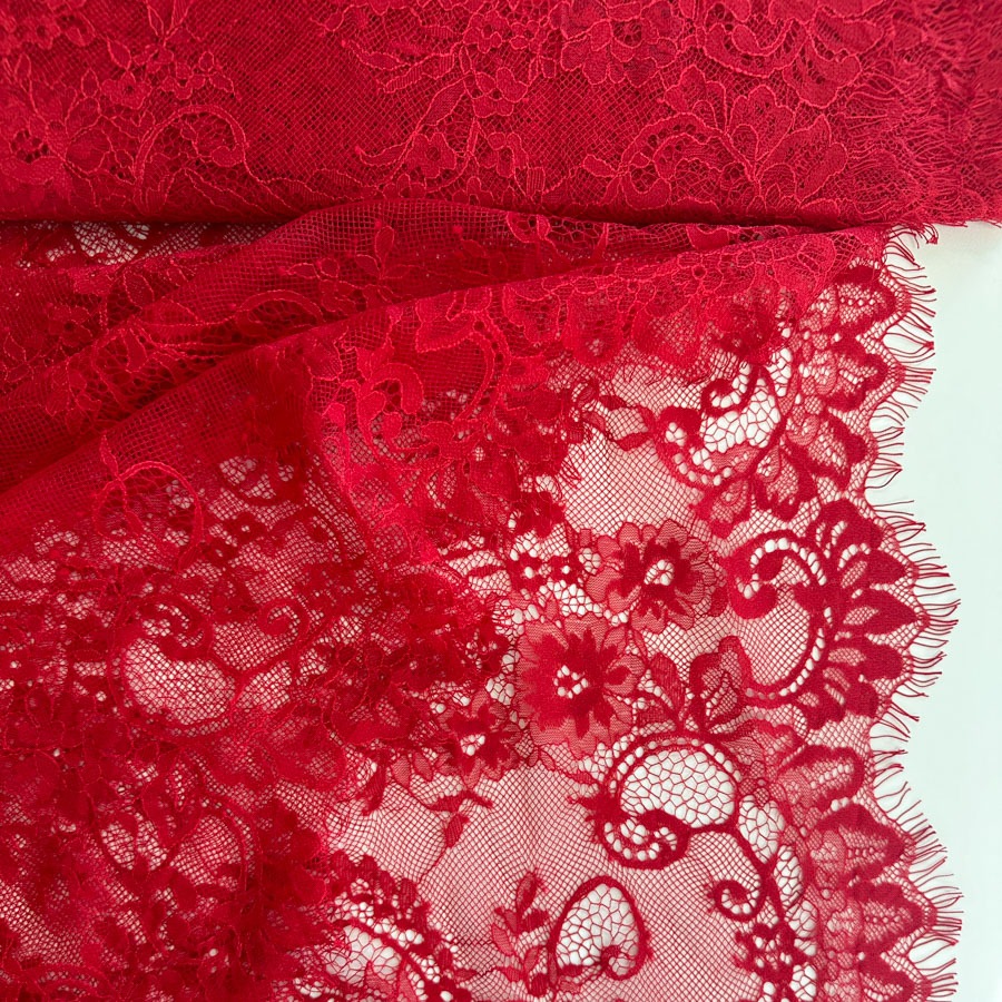 Õhuke Prantsuse pits, punane, laius