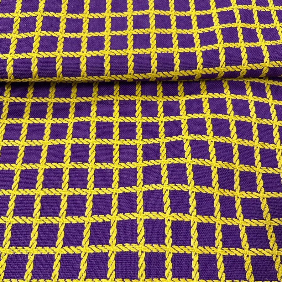 Ruudumuster, lilla ja kollasega, laius