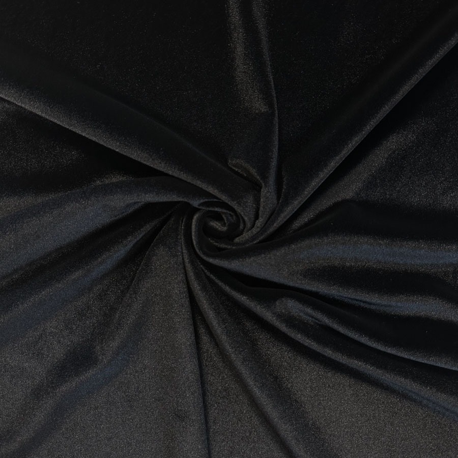 Trikotaažsamet must, ACETEX, laius 148cm;