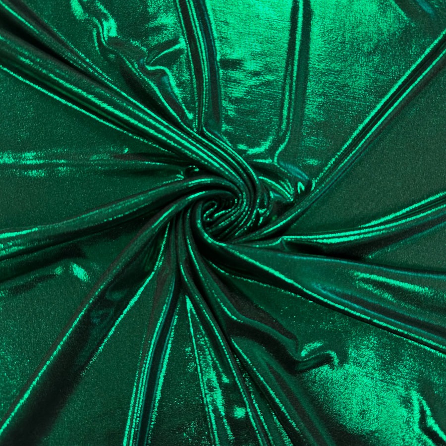 Trikotaaž lükra rohelise läikega, laius 146cm