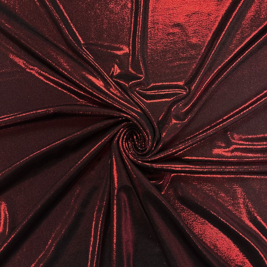 Trikotaaž lükra, tumepunase läikega, laius 146cm