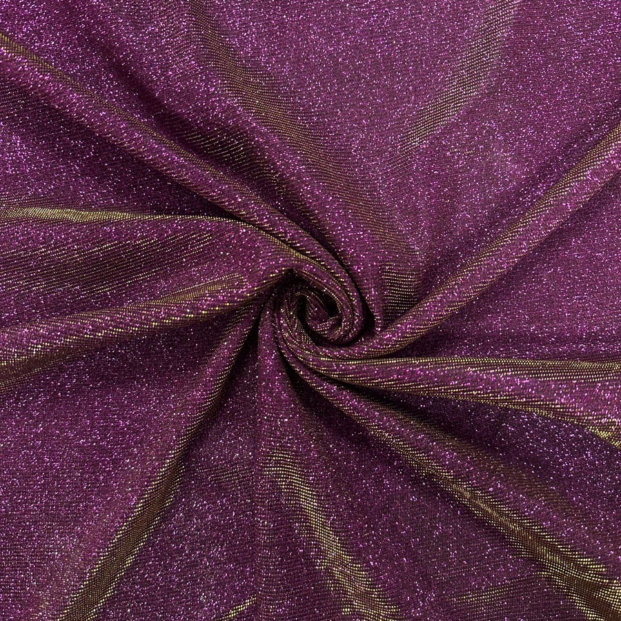 Trikotaaž sädelusega, kuldne roosaga, laius 140 cm