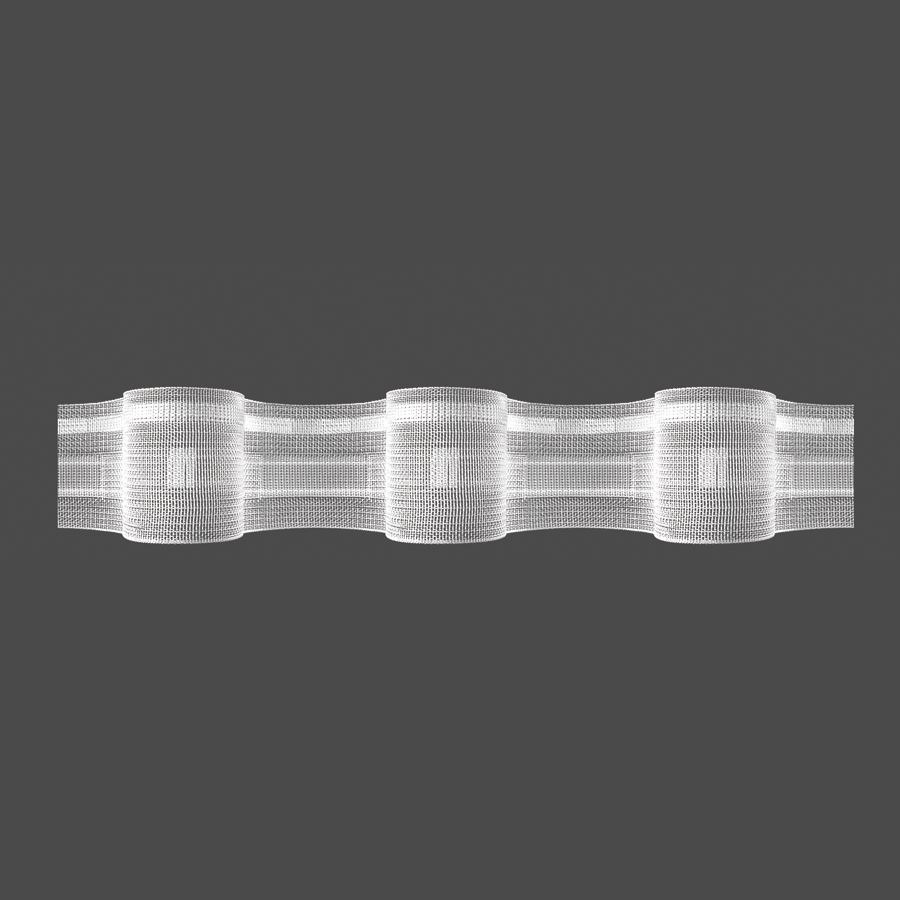 Kardinapael 50mm, läbipaistev, lainekrooge, 1:2 (Eliza laadi).