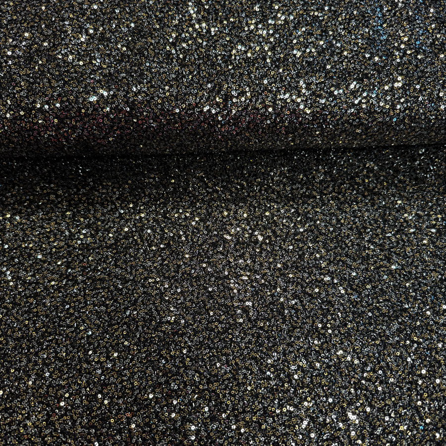 Litterkangas, musta-hõbeda-kuldne, laius 130cm