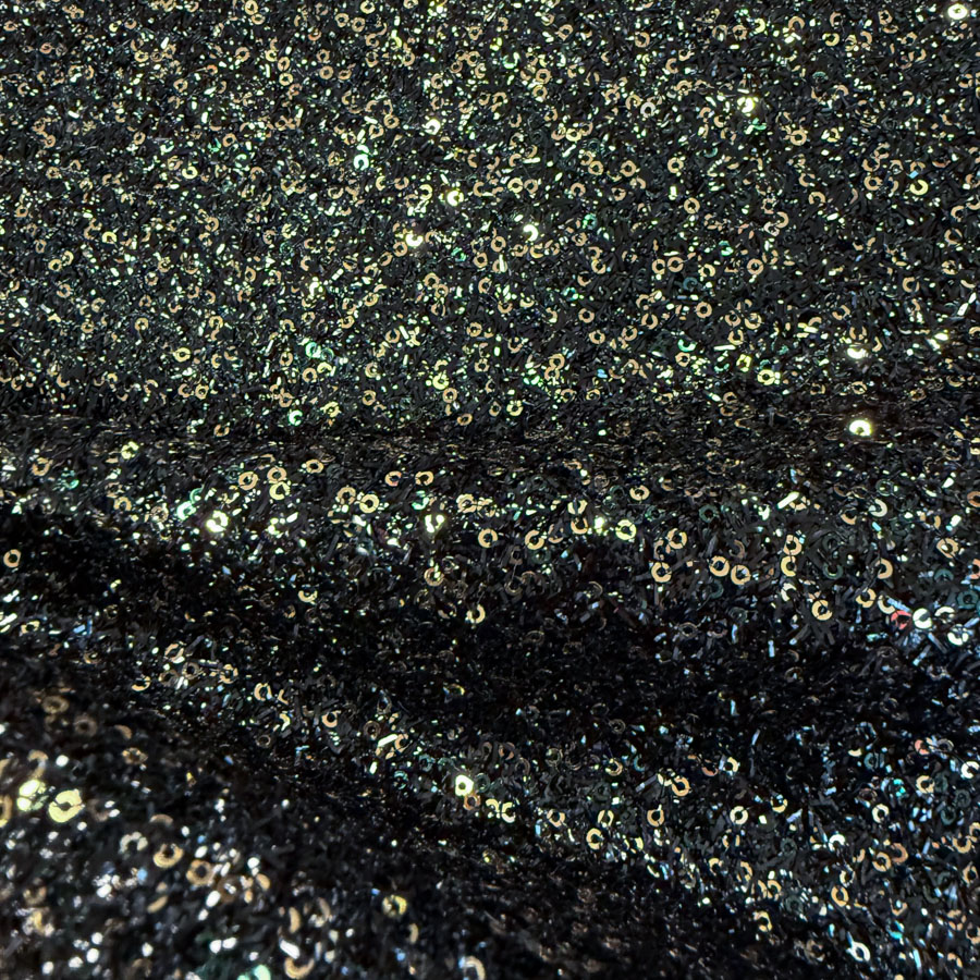 Litterkangas, must-kuldne-roheline, laius 130 cm