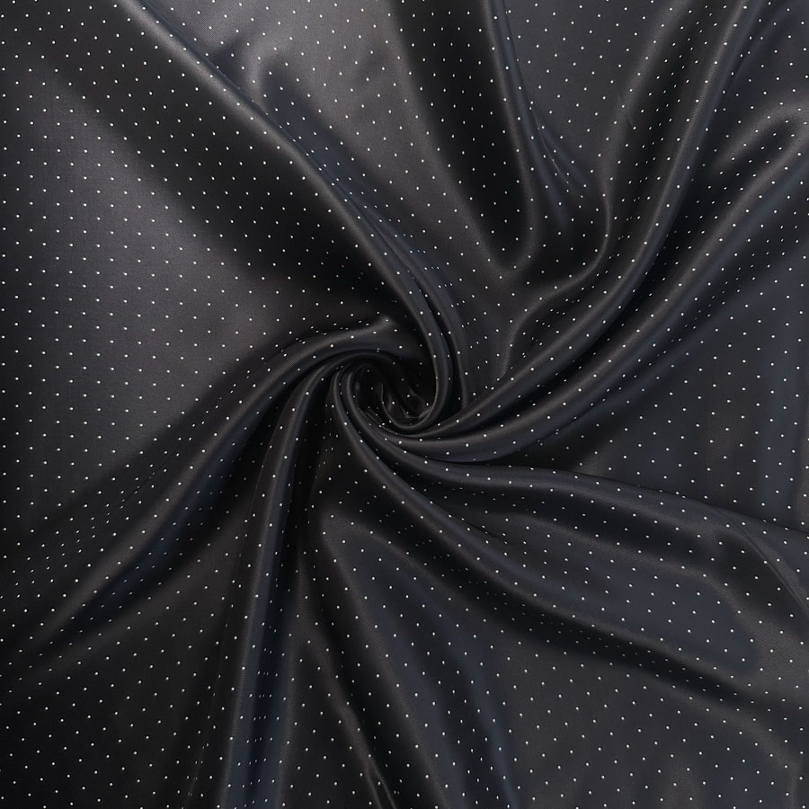 Viskoosvooder, tumesinine väikse valge täpiga, laius 140 cm