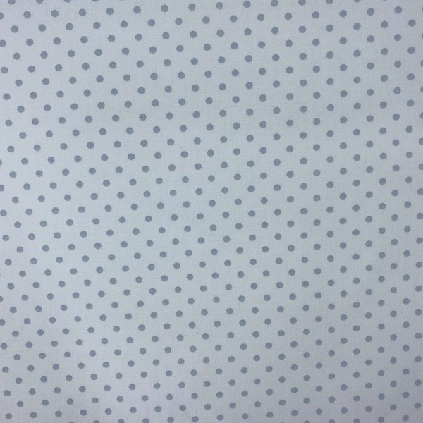 Voodipesukangas sinakashallid täpid valgel, l.240cm, 100% puuvill, Ranforce