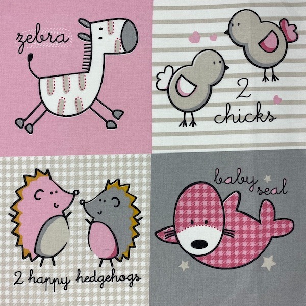 Voodipesukangas l.240cm, siilikesed jm.,roosakirju, oeko-tex