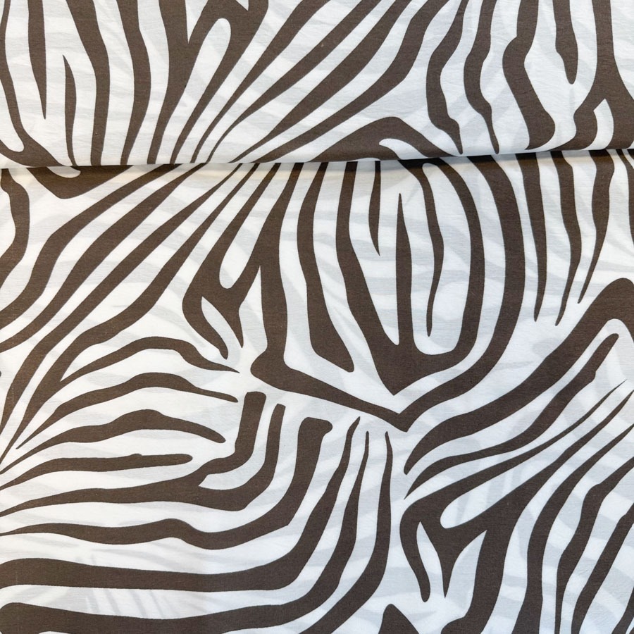 Viskoosisegu kangas abstraktse mustriga, pruun-valgega, laius