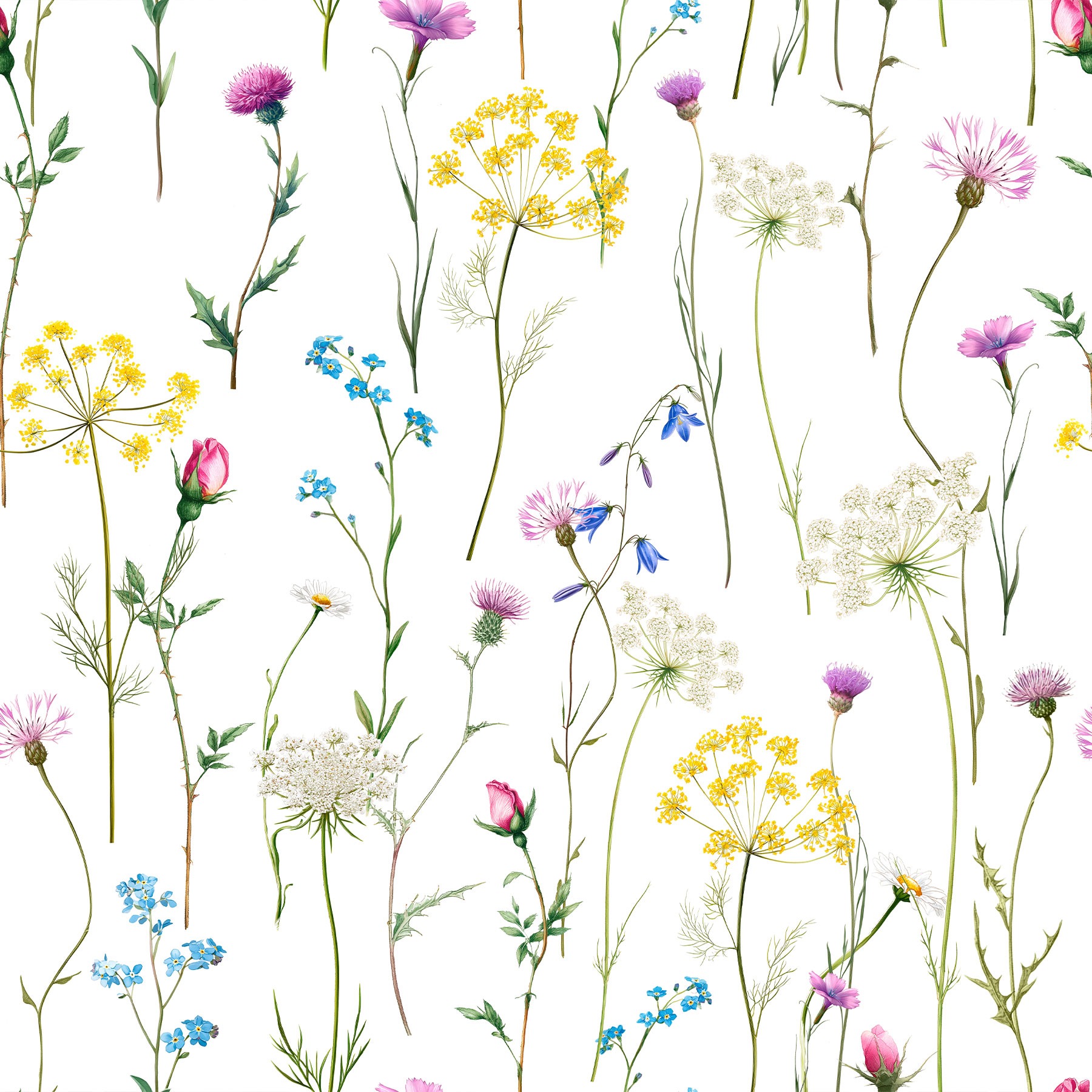 Vett hülgav dekoratiivriie aasalilledega, laius 160cm