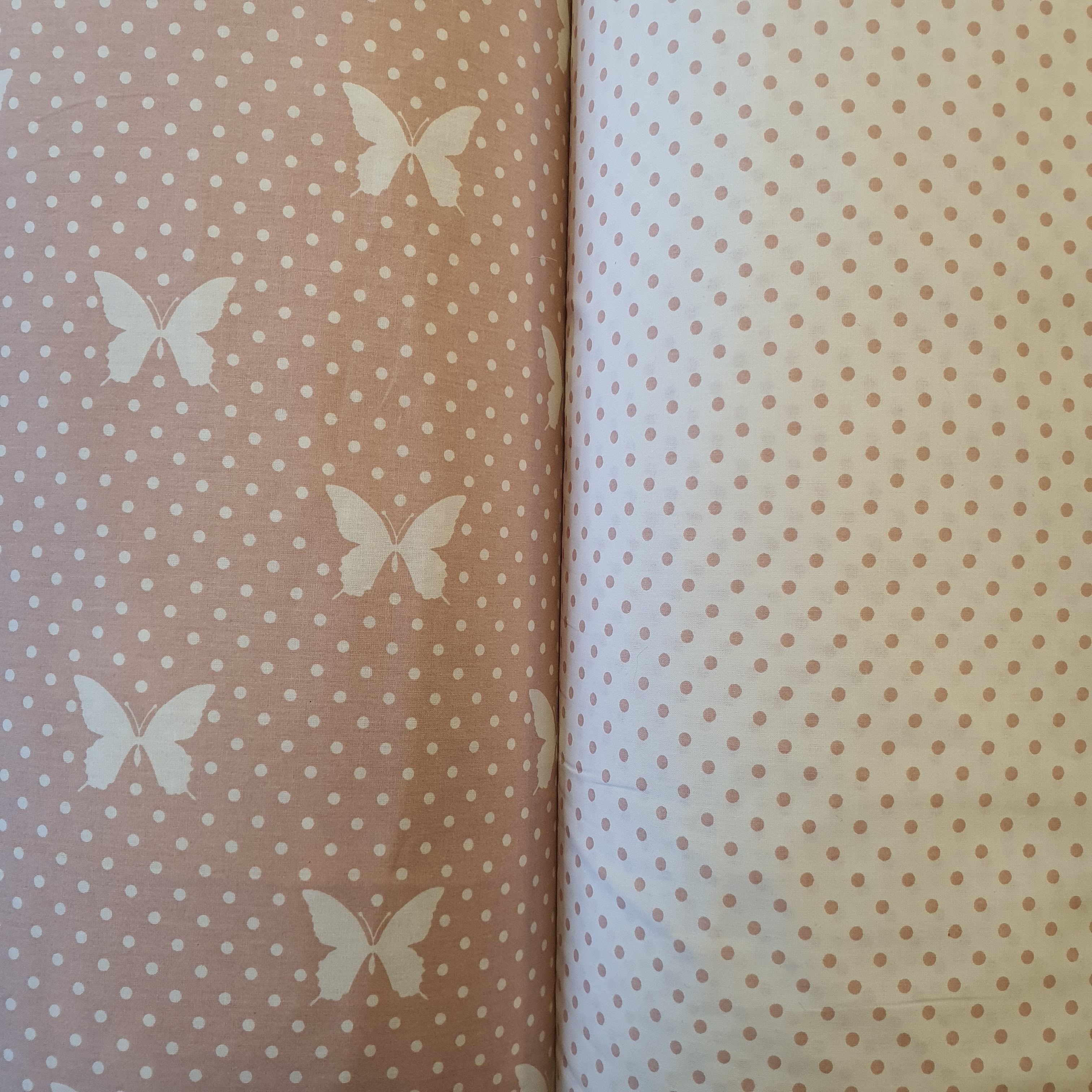 Voodipesukangas vanaroosad täpid valgel, l.240cm, 100% puuvill, Ranforce 1299-1