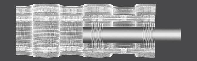  Kardinapael 100mm, läbipaistev, siinile ja torupuule, tunneliga, eesmine lainekrooge, 1:2, 